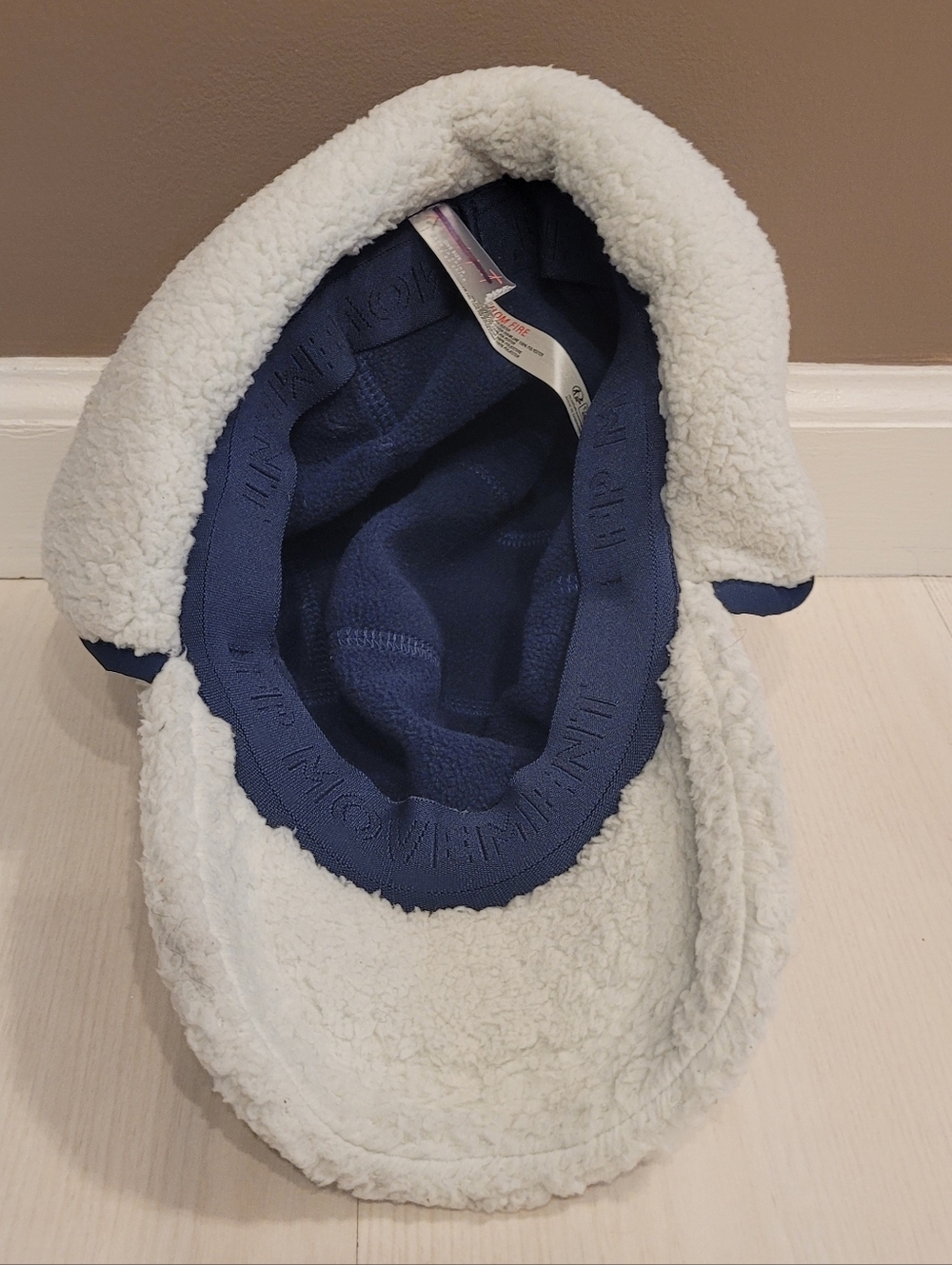 NEW FP Movement Windchill Cap Trapper Hat Free People Blue White Cream Faux Fur - Picture 10 of 11